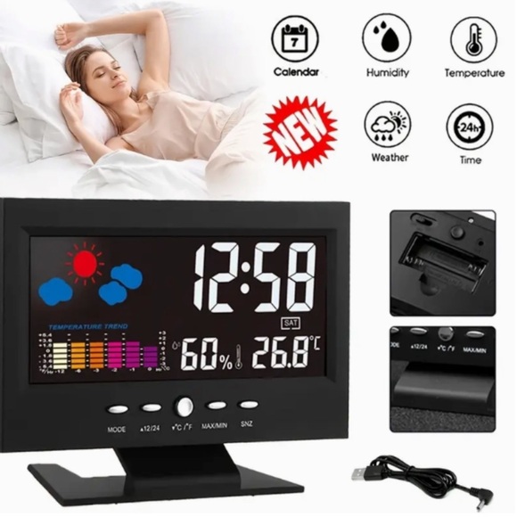 Digital Weather Station Clock - Picture 3 of 4